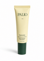 Tube of Palio sunscreen on a white background